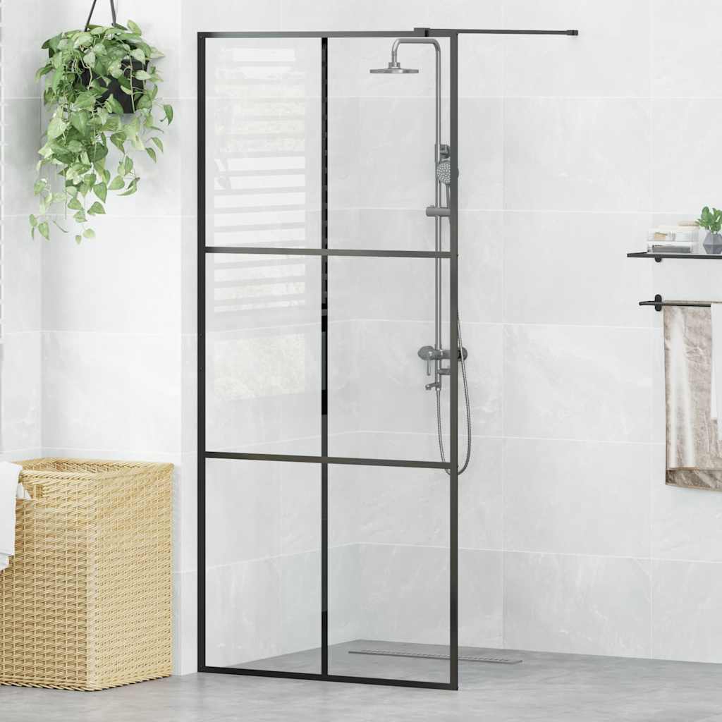 Duschwand für Begehbare Dusche mit Klarem ESG Glas 90x195 cm