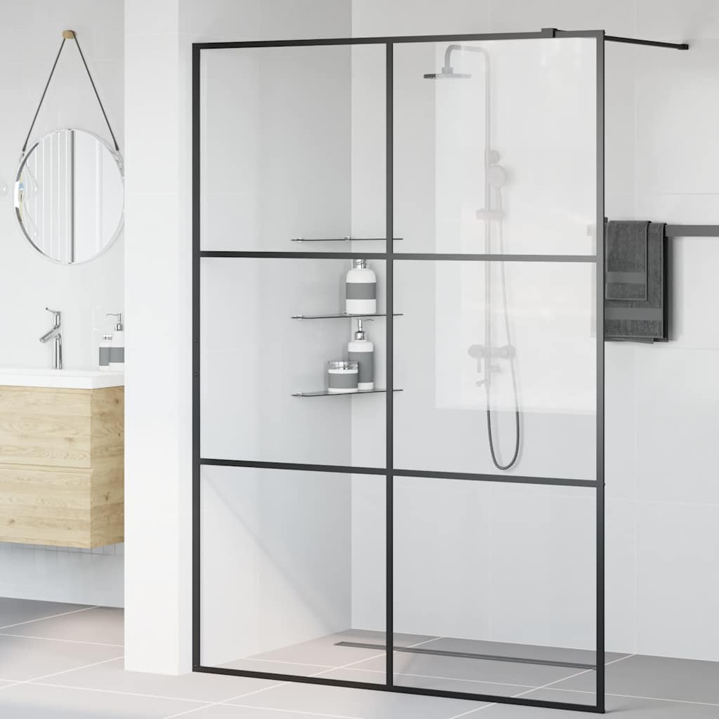 Duschwand für Begehbare Dusche mit Klarem ESG-Glas 140x195 cm