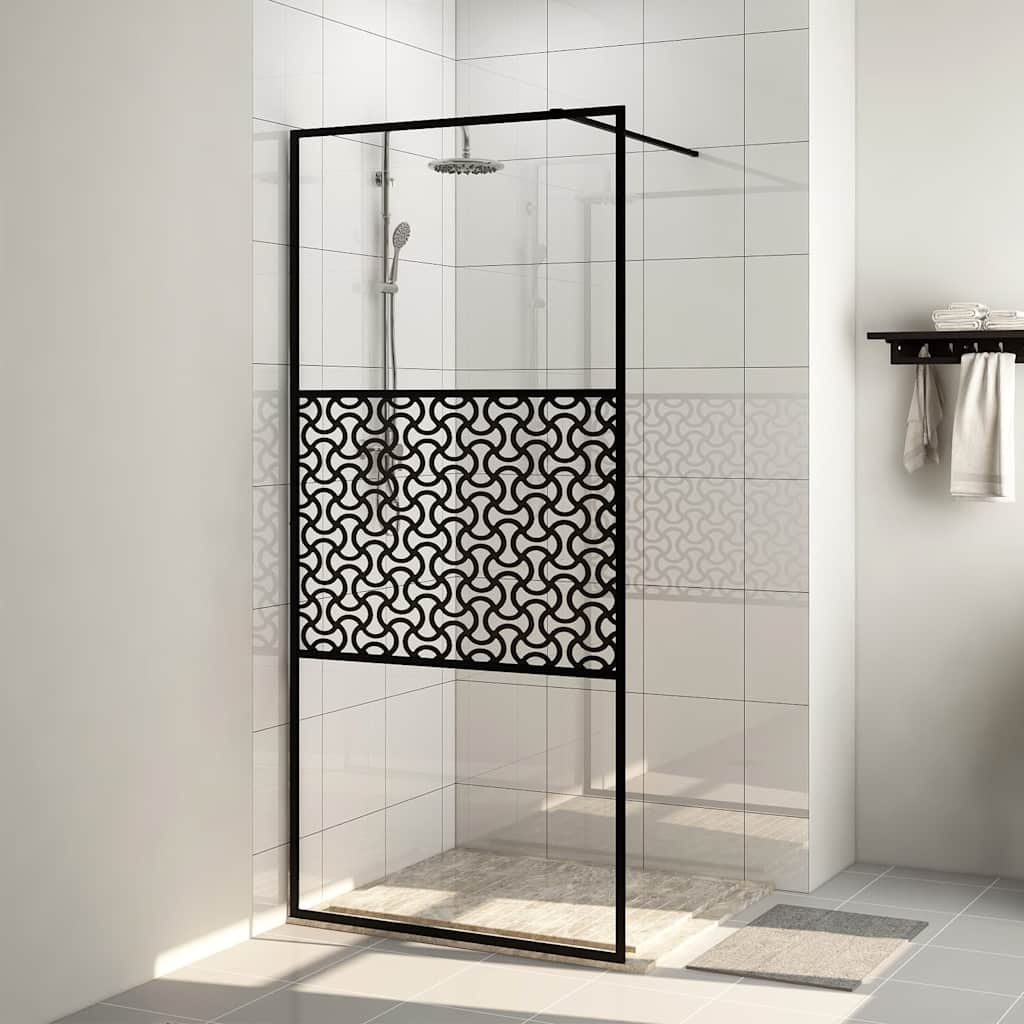 Duschwand für Begehbare Dusche mit Klarem ESG Glas 100x195 cm