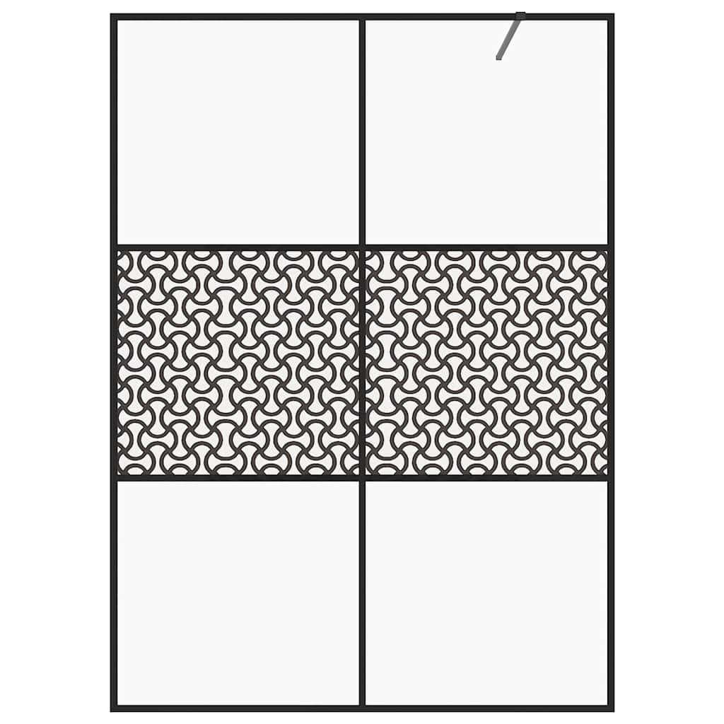Duschwand für Begehbare Dusche mit Klarem ESG-Glas 140x195 cm
