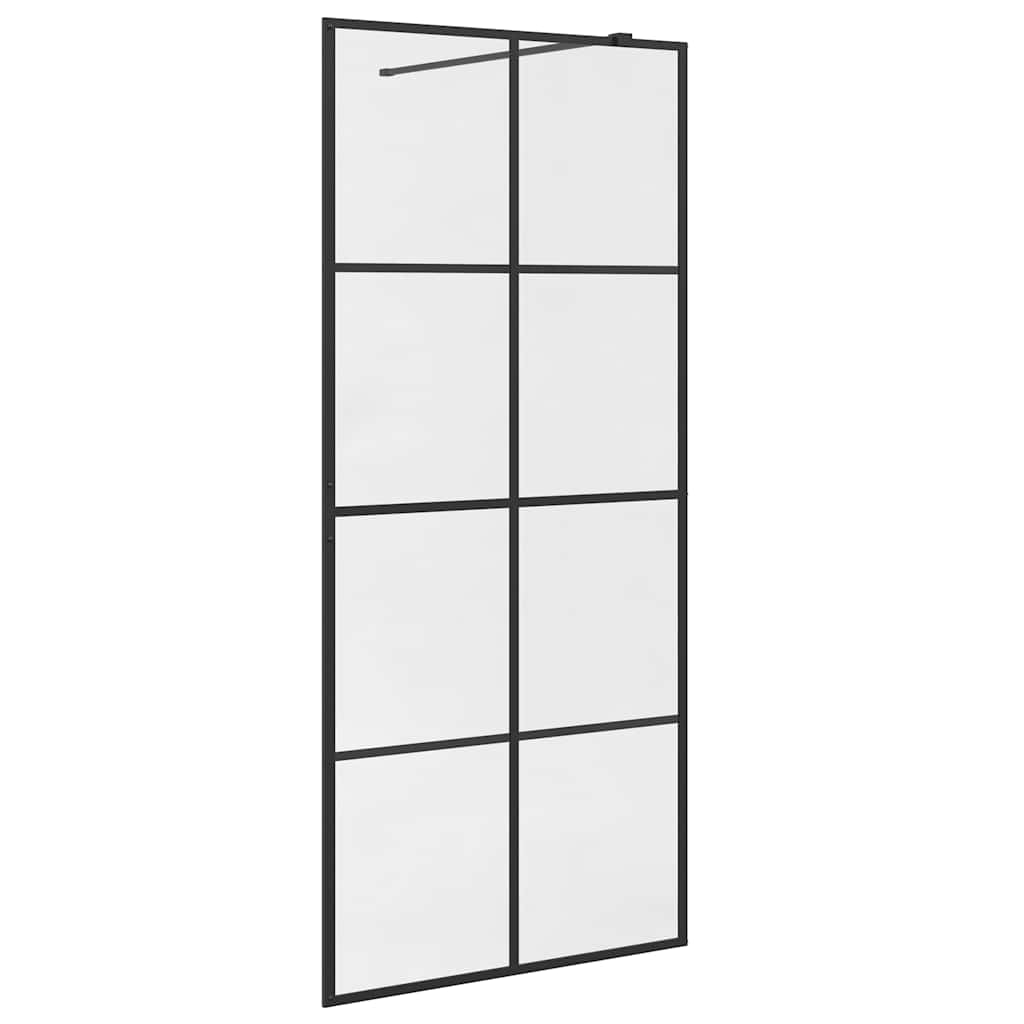Duschwand für Begehbare Dusche mit Klarem ESG Glas 90x195 cm