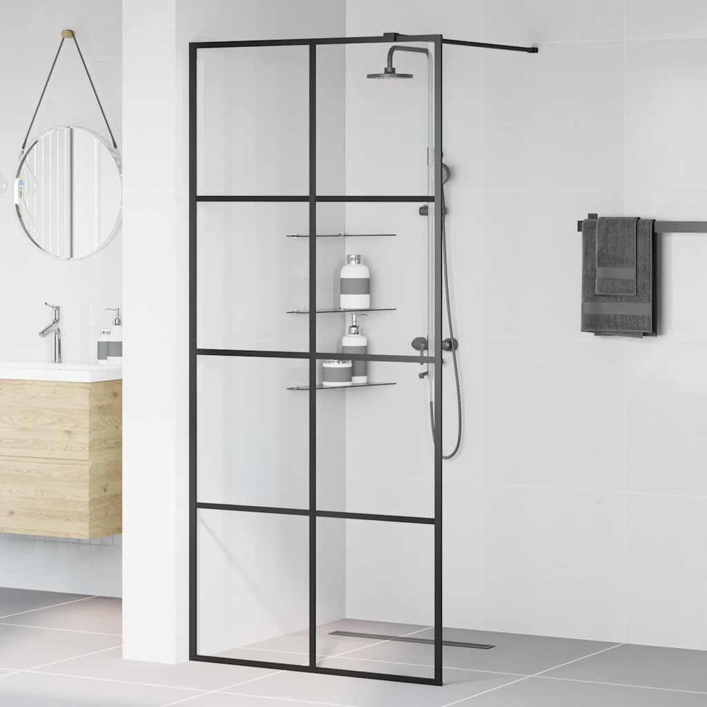Duschwand für Begehbare Dusche mit Klarem ESG Glas 90x195 cm