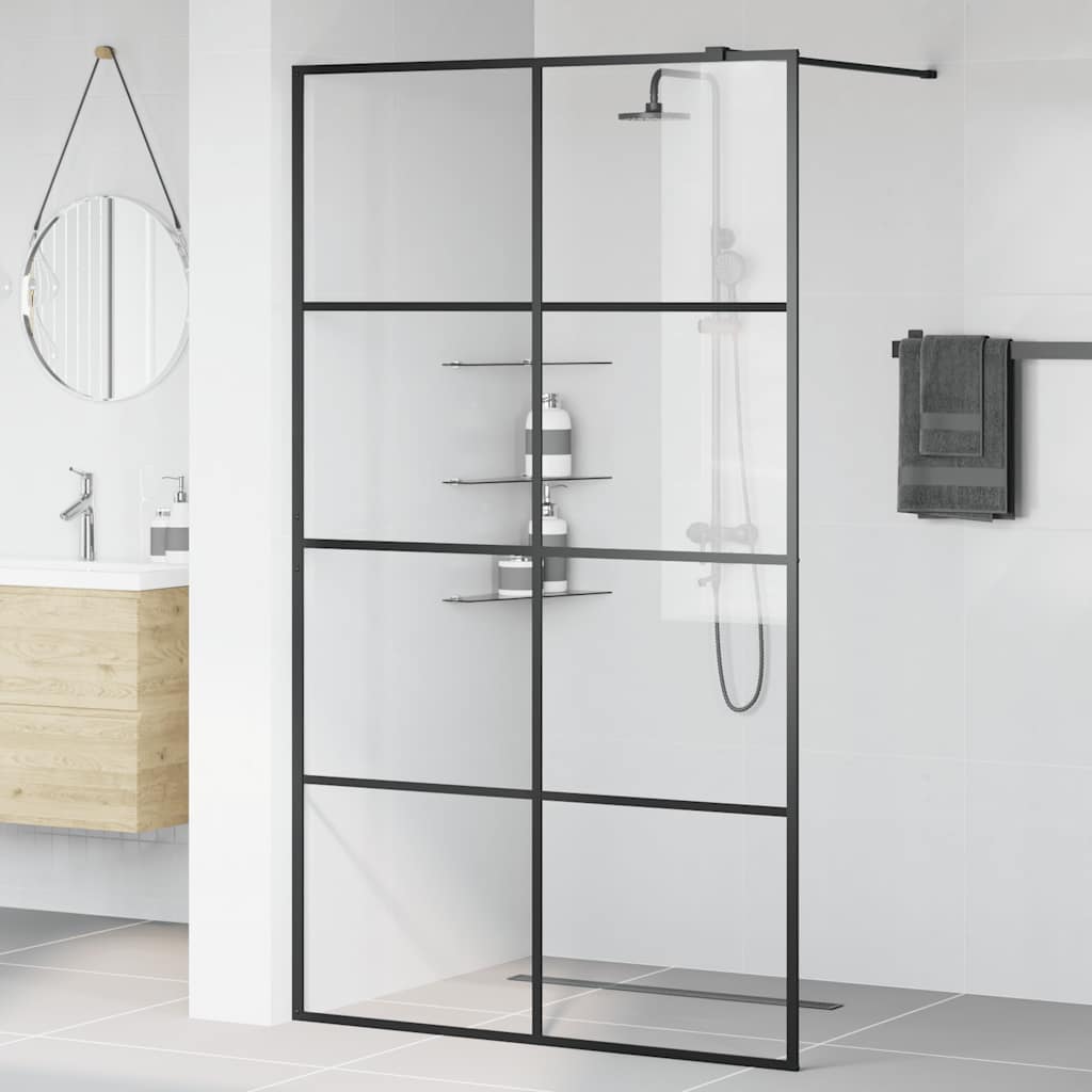 Duschwand für Begehbare Dusche mit Klarem ESG Glas 115x195 cm