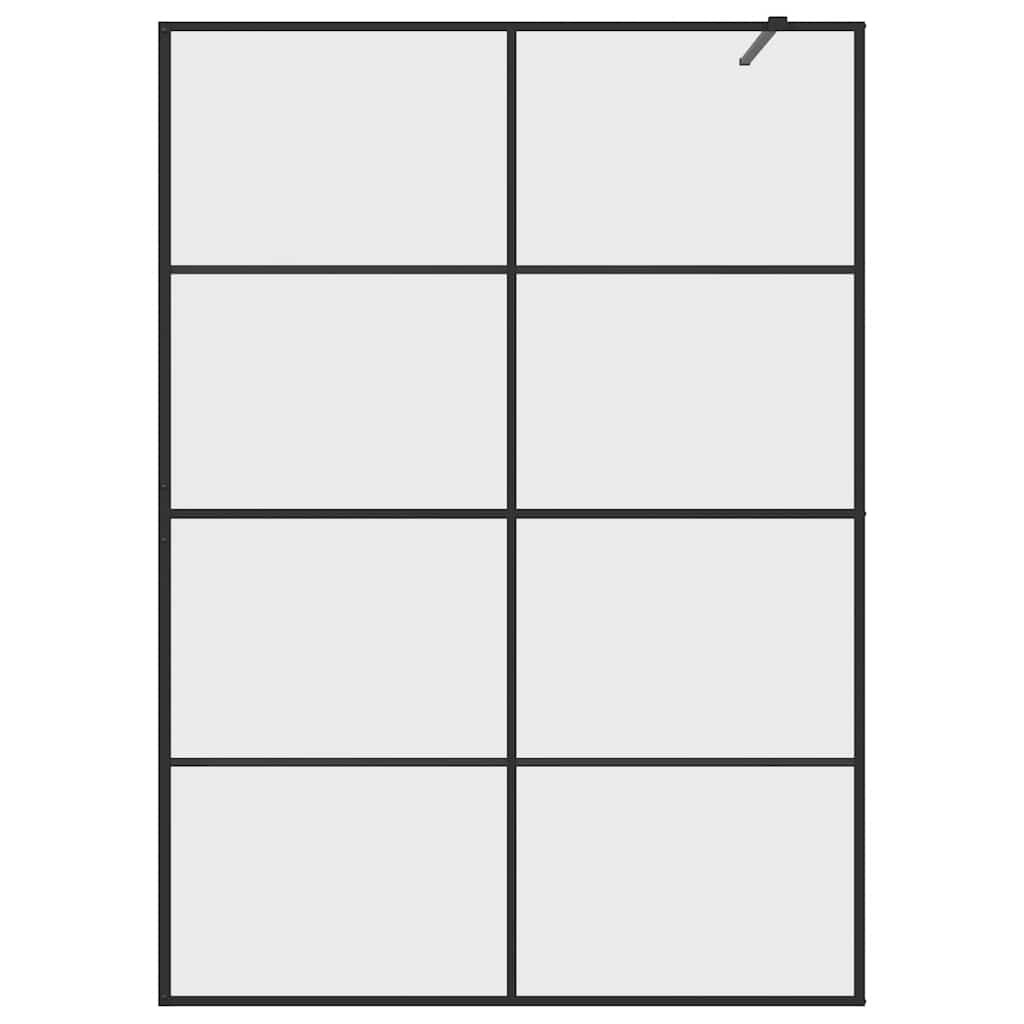 Duschwand für Begehbare Dusche mit Klarem ESG-Glas 140x195 cm