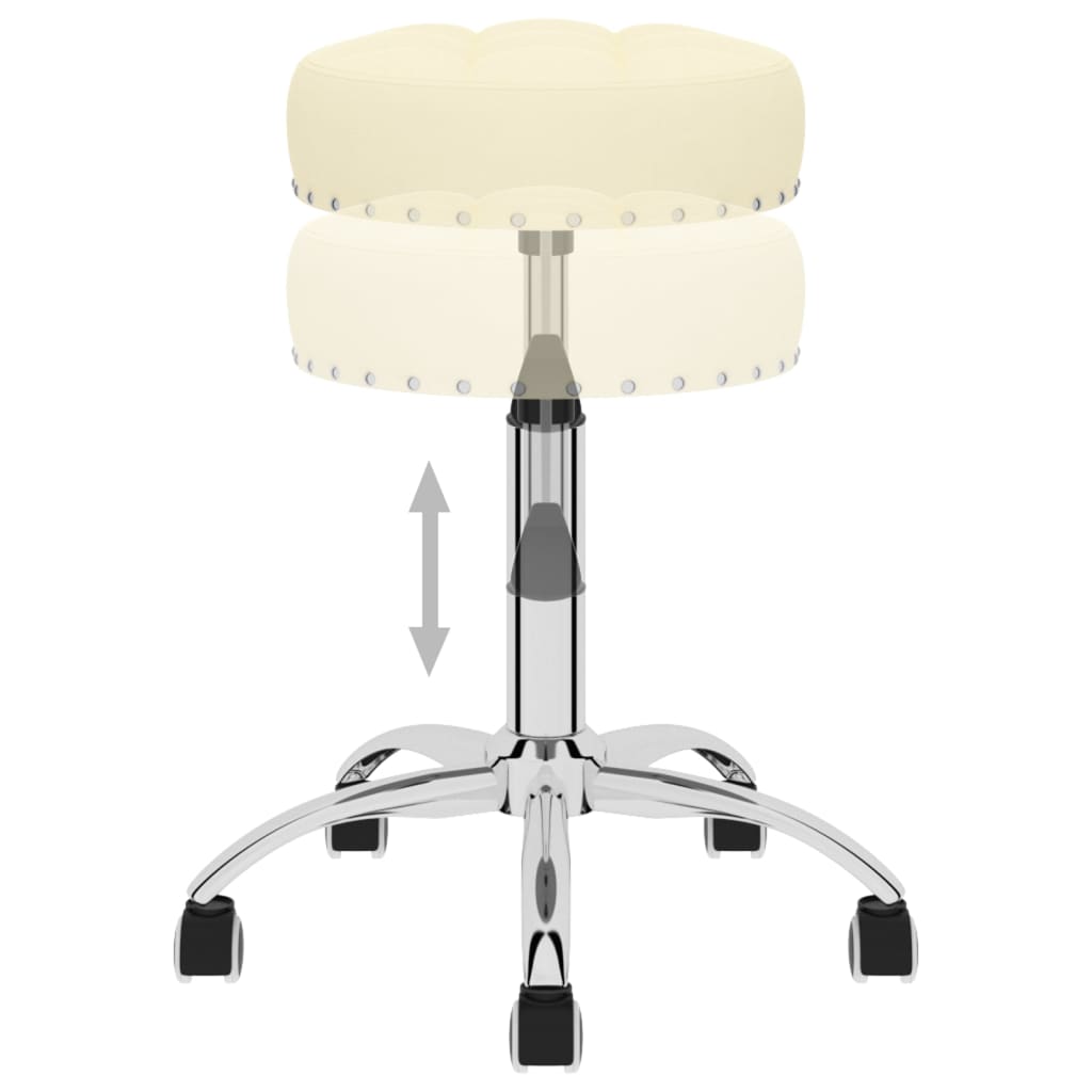 Bürostuhl Drehbar Creme Stoff