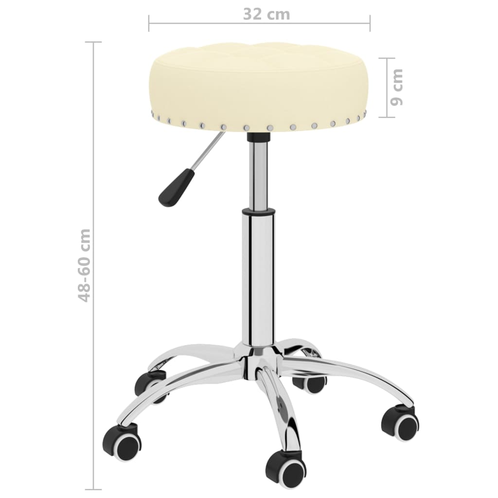 Bürostuhl Drehbar Creme Stoff
