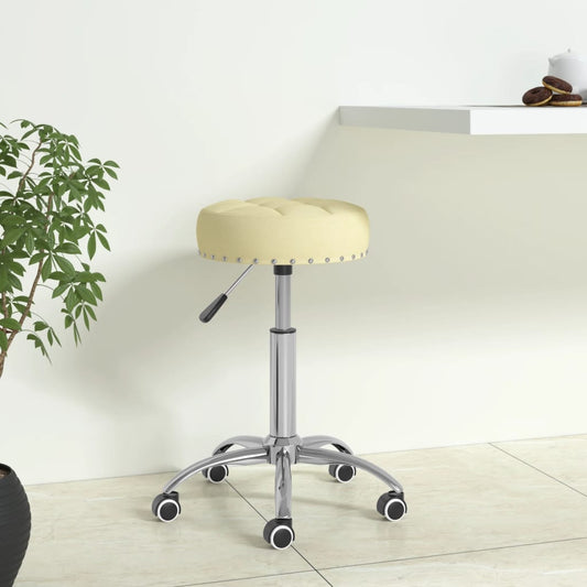 Bürostuhl Drehbar Creme Stoff