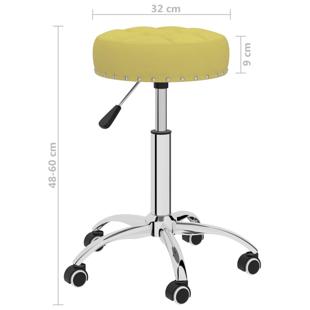Bürostuhl Drehbar Grün Stoff