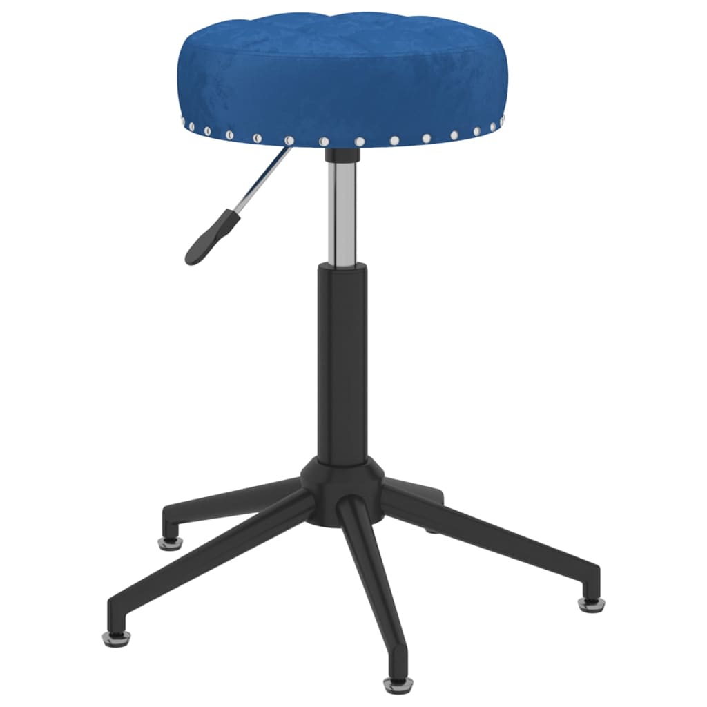 Bürostuhl Drehbar Blau Samt