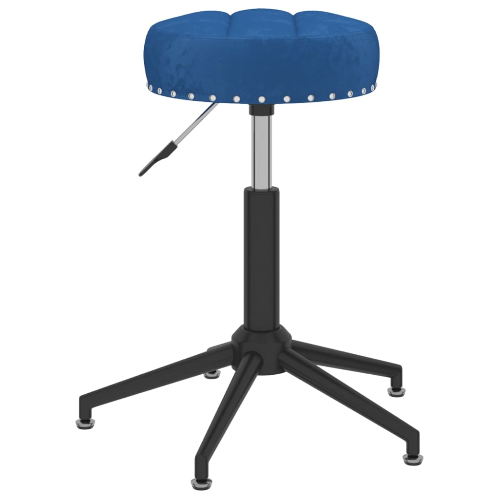 Bürostuhl Drehbar Blau Samt