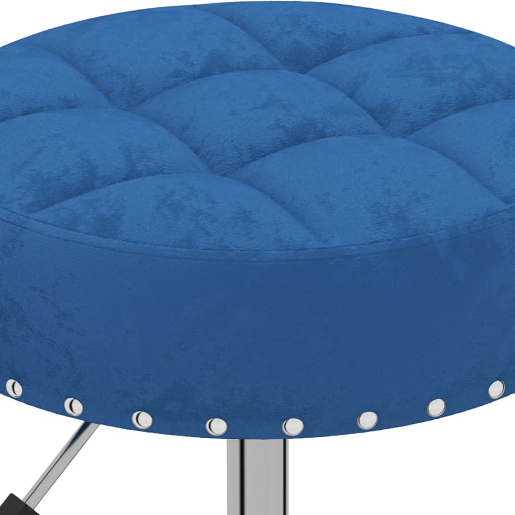 Bürostuhl Drehbar Blau Samt