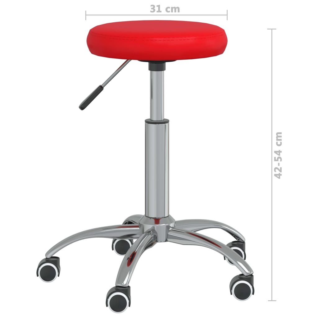Bürostuhl Drehbar Rot Kunstleder