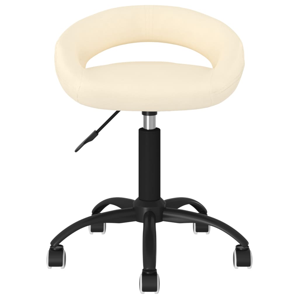 Bürostuhl Drehbar Creme Samt