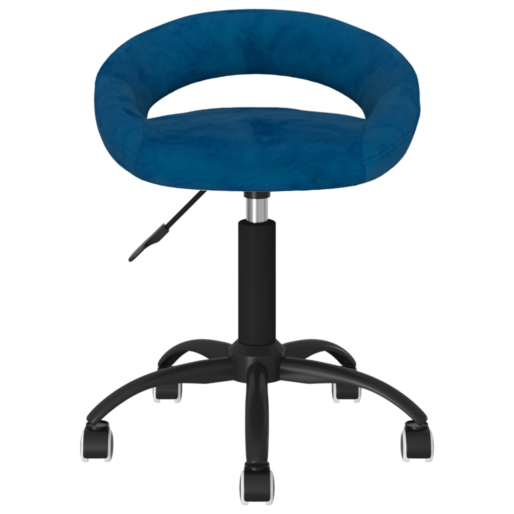 Esszimmerstühle Drehbar 2 Stk. Blau Samt