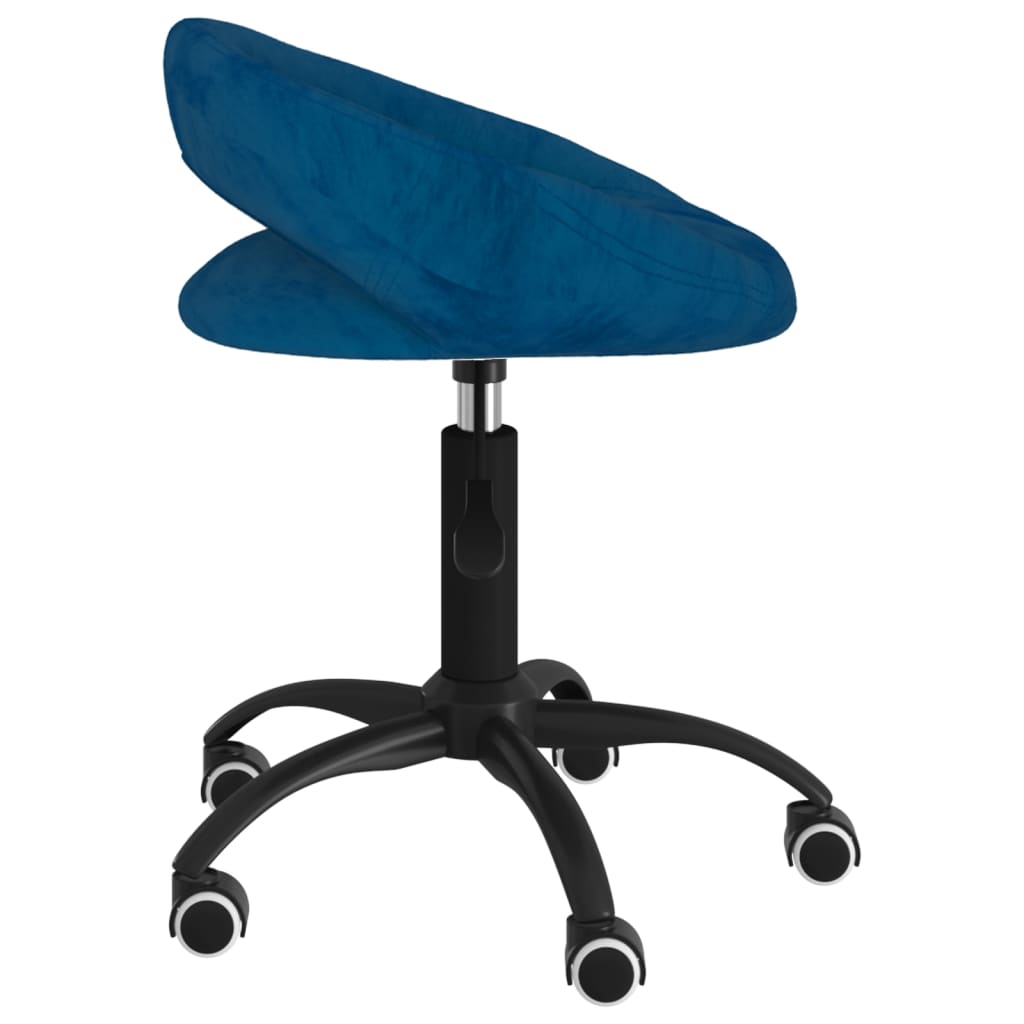 Esszimmerstühle Drehbar 2 Stk. Blau Samt