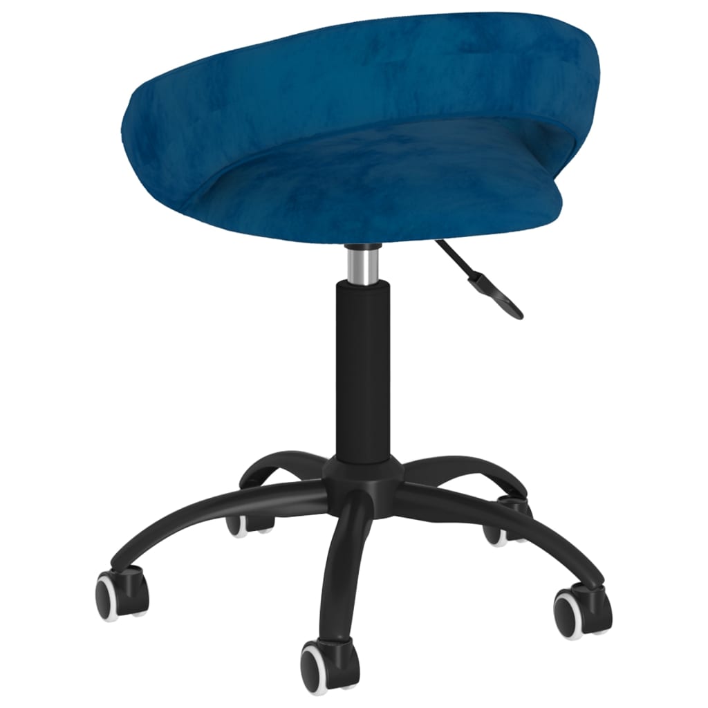 Esszimmerstühle Drehbar 2 Stk. Blau Samt