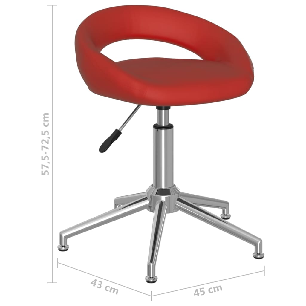 Bürostuhl Drehbar Weinrot Kunstleder