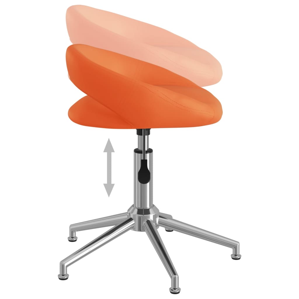 Bürostuhl Drehbar Orange Kunstleder