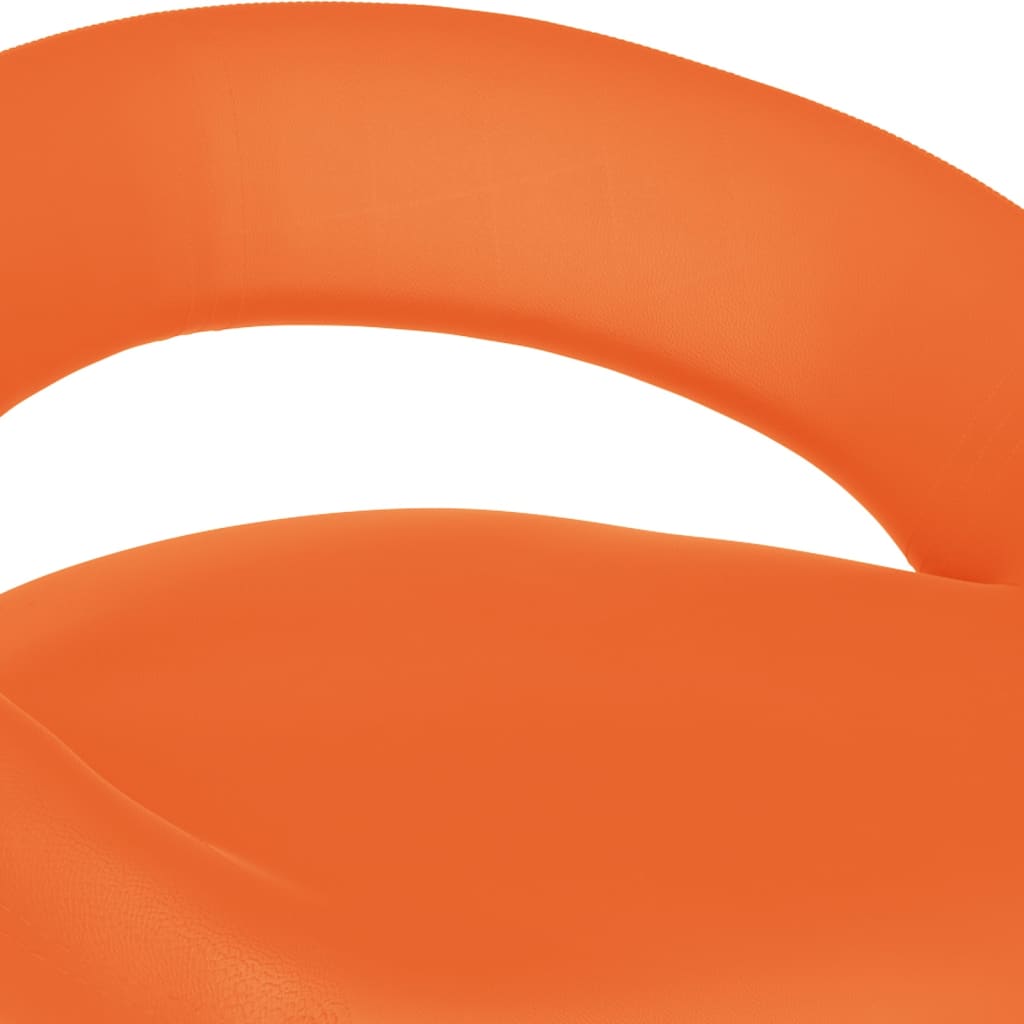Bürostuhl Drehbar Orange Kunstleder