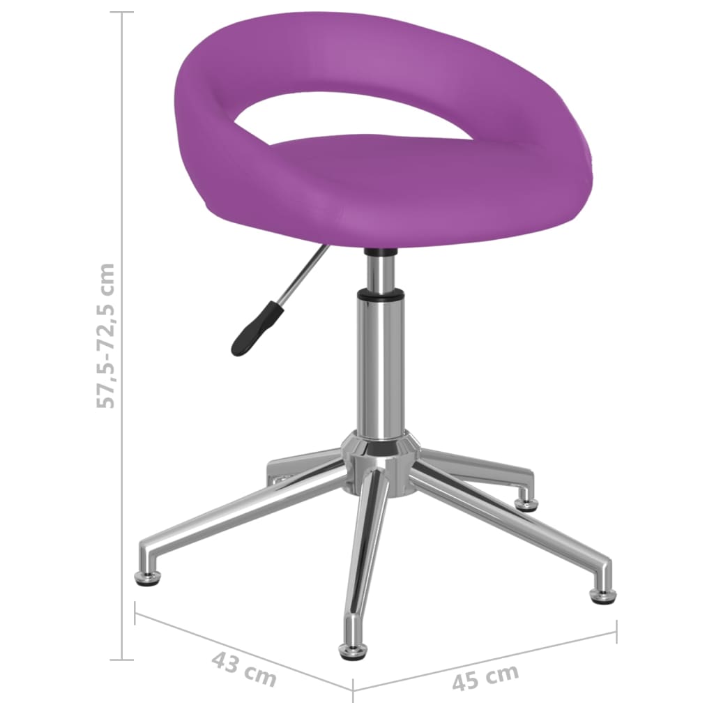 Bürostuhl Drehbar Lila Kunstleder