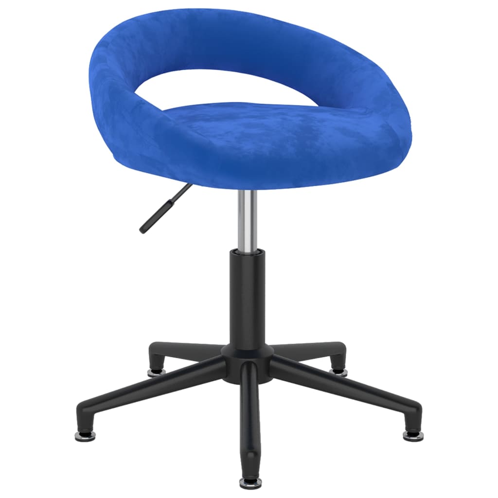 Bürostuhl Drehbar Blau Samt