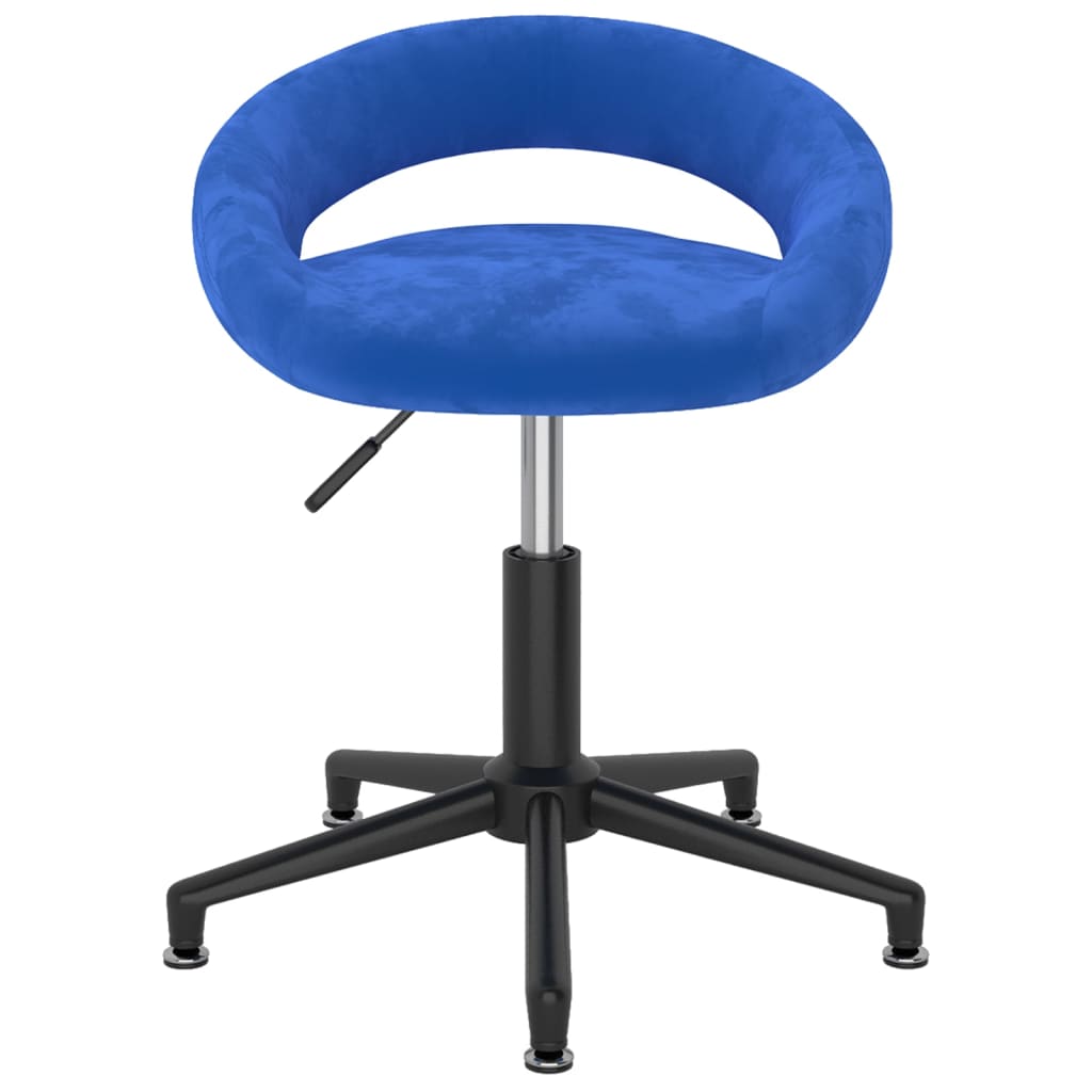 Bürostuhl Drehbar Blau Samt