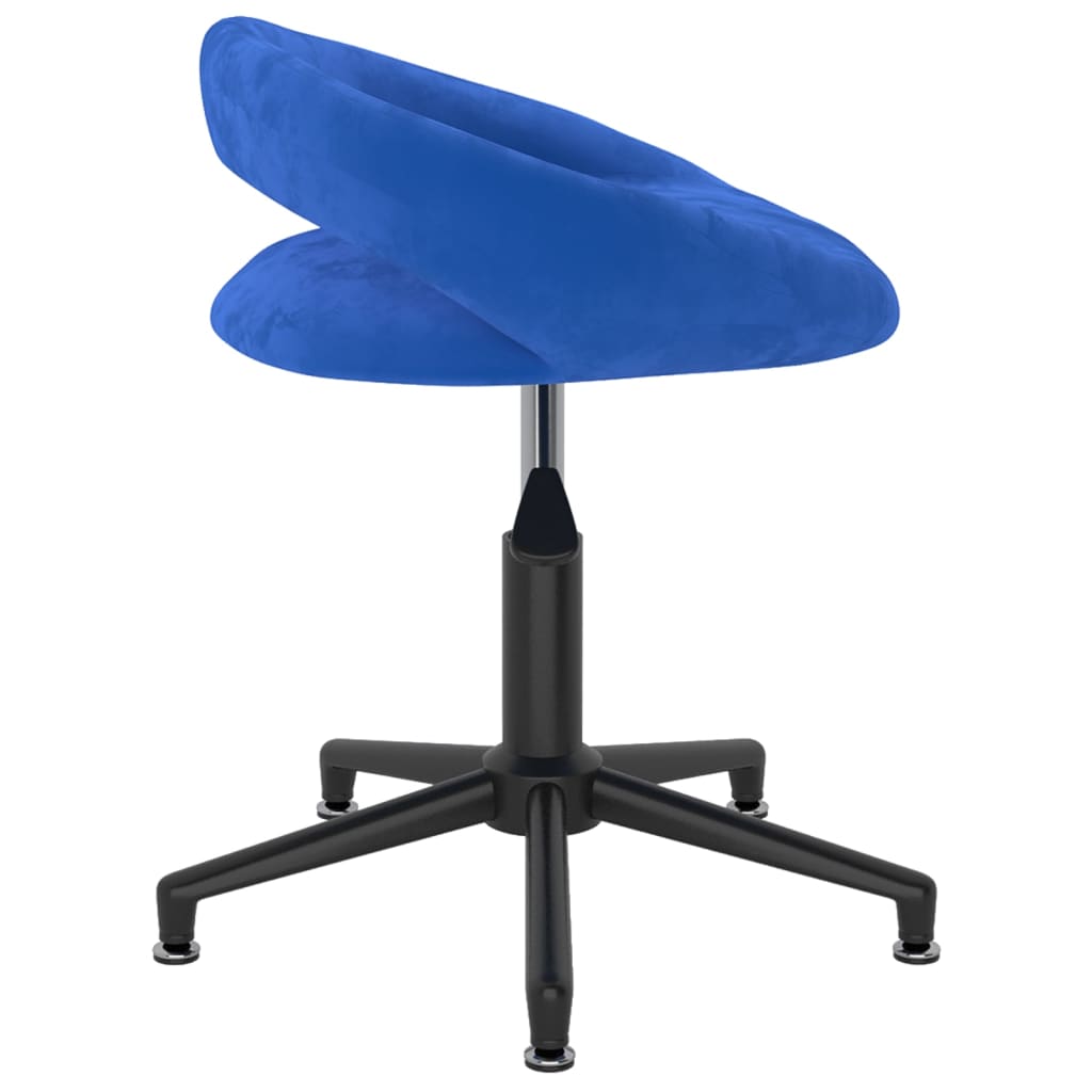 Bürostuhl Drehbar Blau Samt