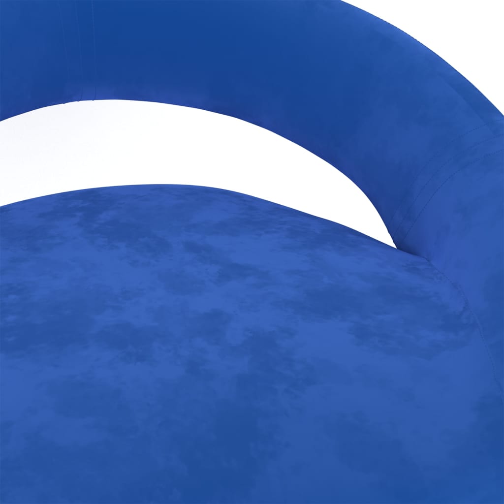 Bürostuhl Drehbar Blau Samt