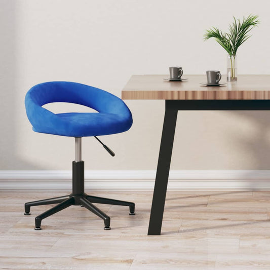 Bürostuhl Drehbar Blau Samt