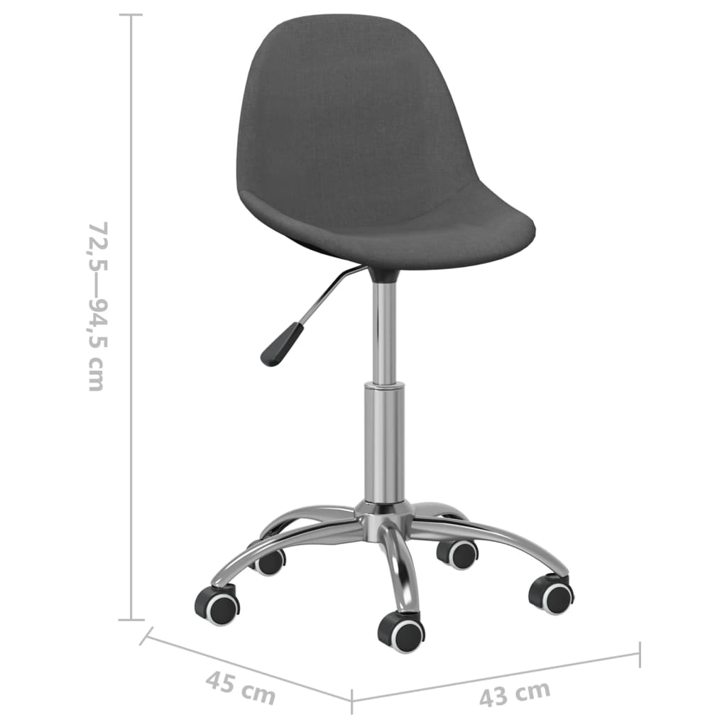 Bürostuhl Drehbar Dunkelgrau Stoff