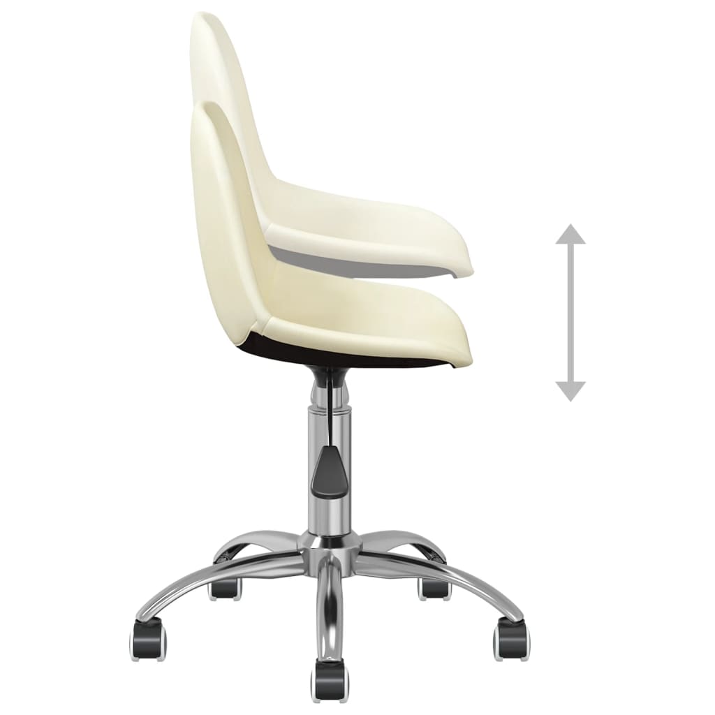 Bürostuhl Drehbar Creme Stoff