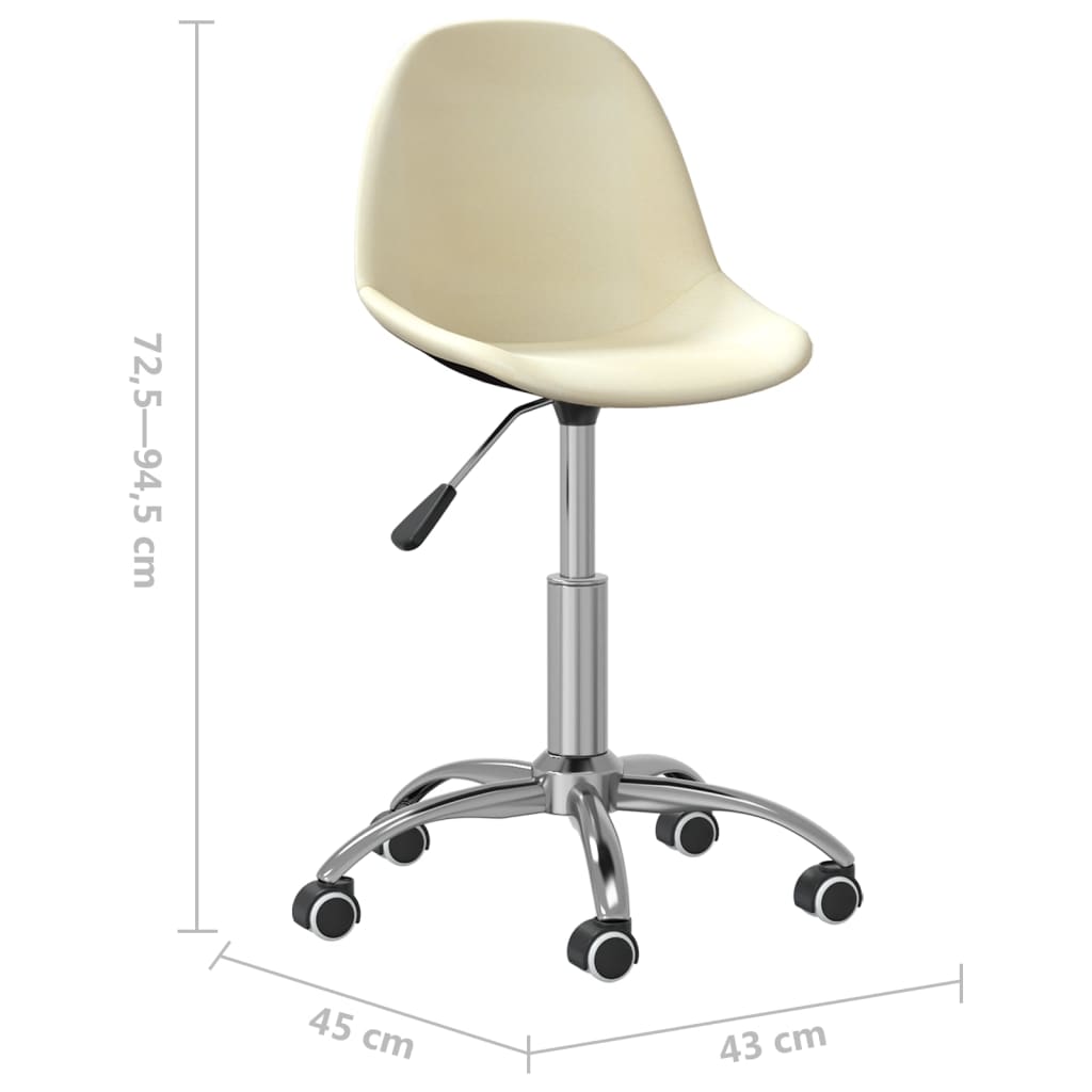 Bürostuhl Drehbar Creme Stoff