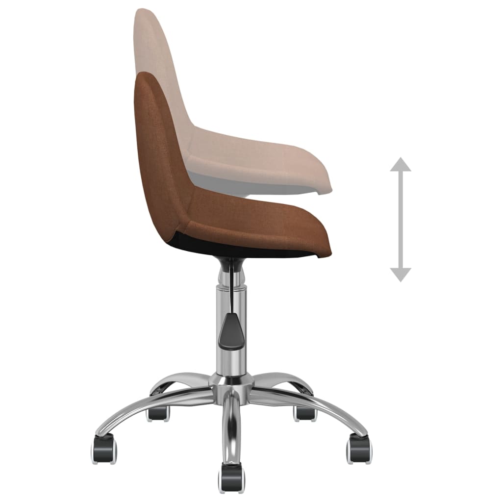 Bürostuhl Drehbar Braun Stoff