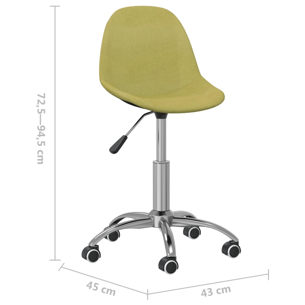 Bürostuhl Drehbar Grün Stoff