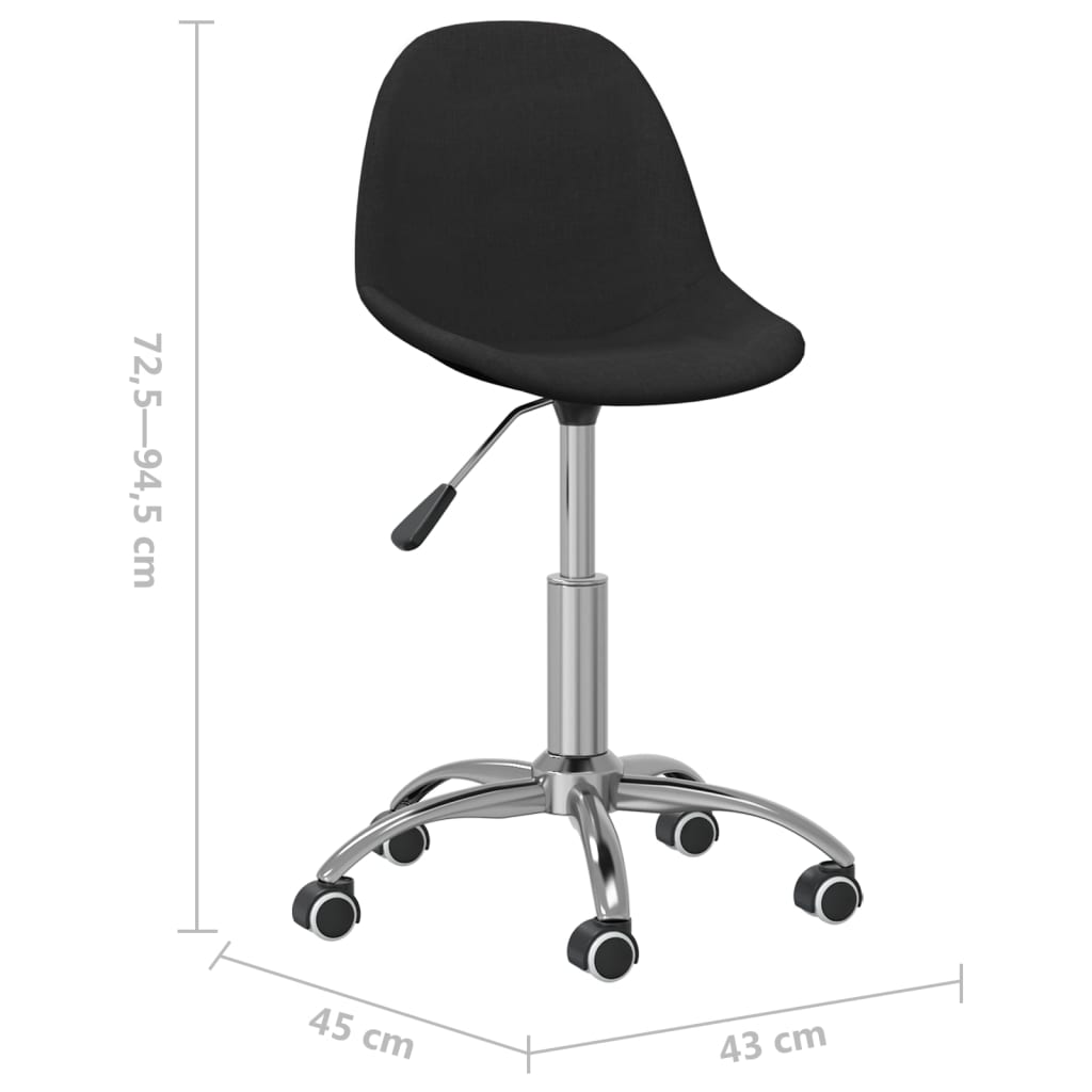Bürostuhl Drehbar Schwarz Stoff