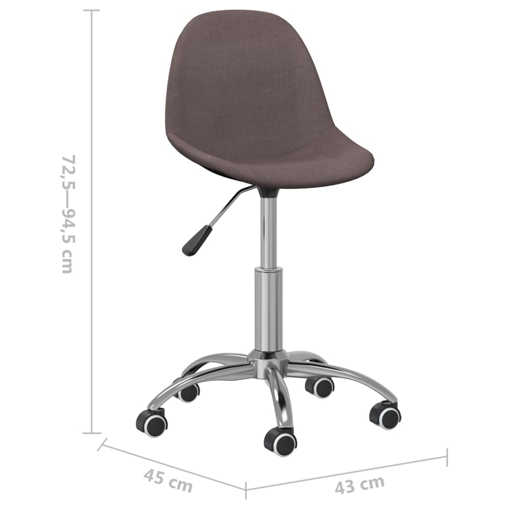 Bürostuhl Drehbar Taupe Stoff