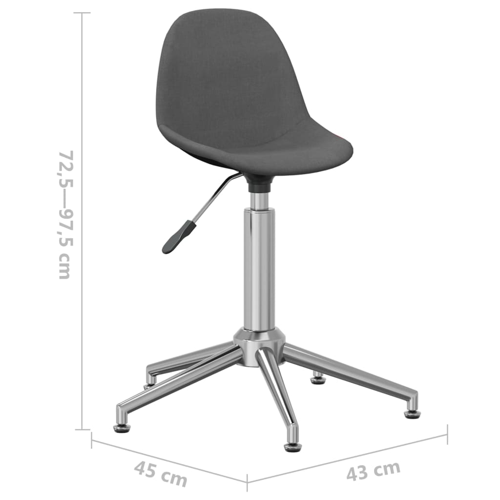 Bürostuhl Drehbar Dunkelgrau Stoff