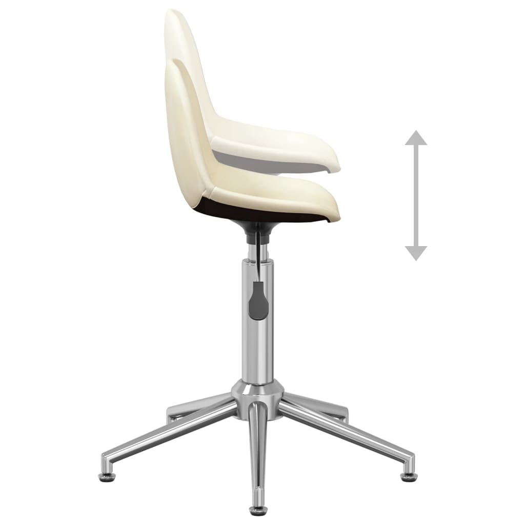 Bürostuhl Drehbar Creme Stoff