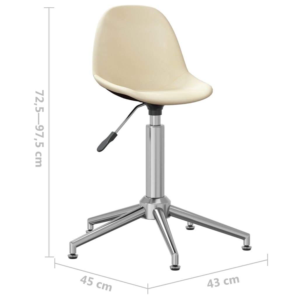 Bürostuhl Drehbar Creme Stoff