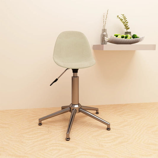 Bürostuhl Drehbar Creme Stoff