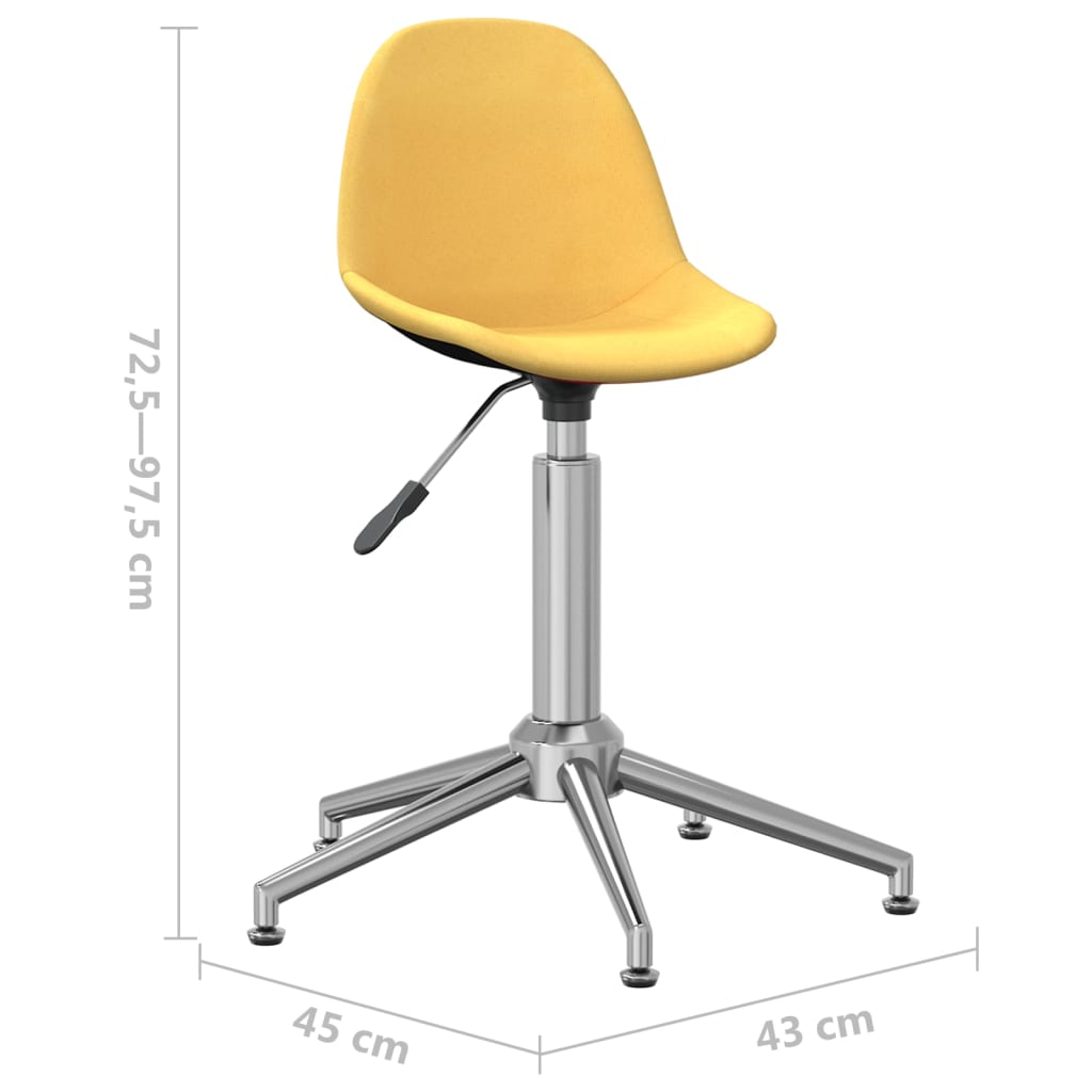 Bürostuhl Drehbar Senfgelb Stoff