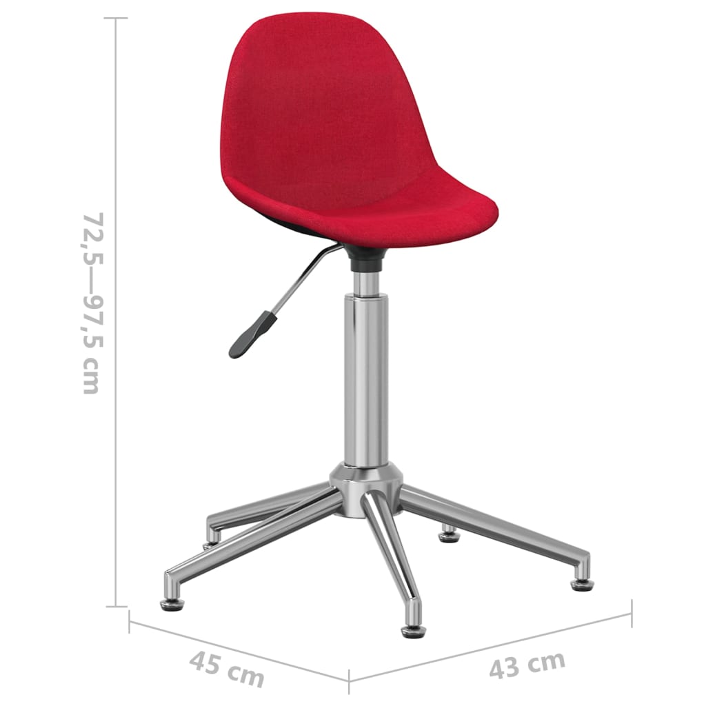 Bürostuhl Drehbar Weinrot Stoff