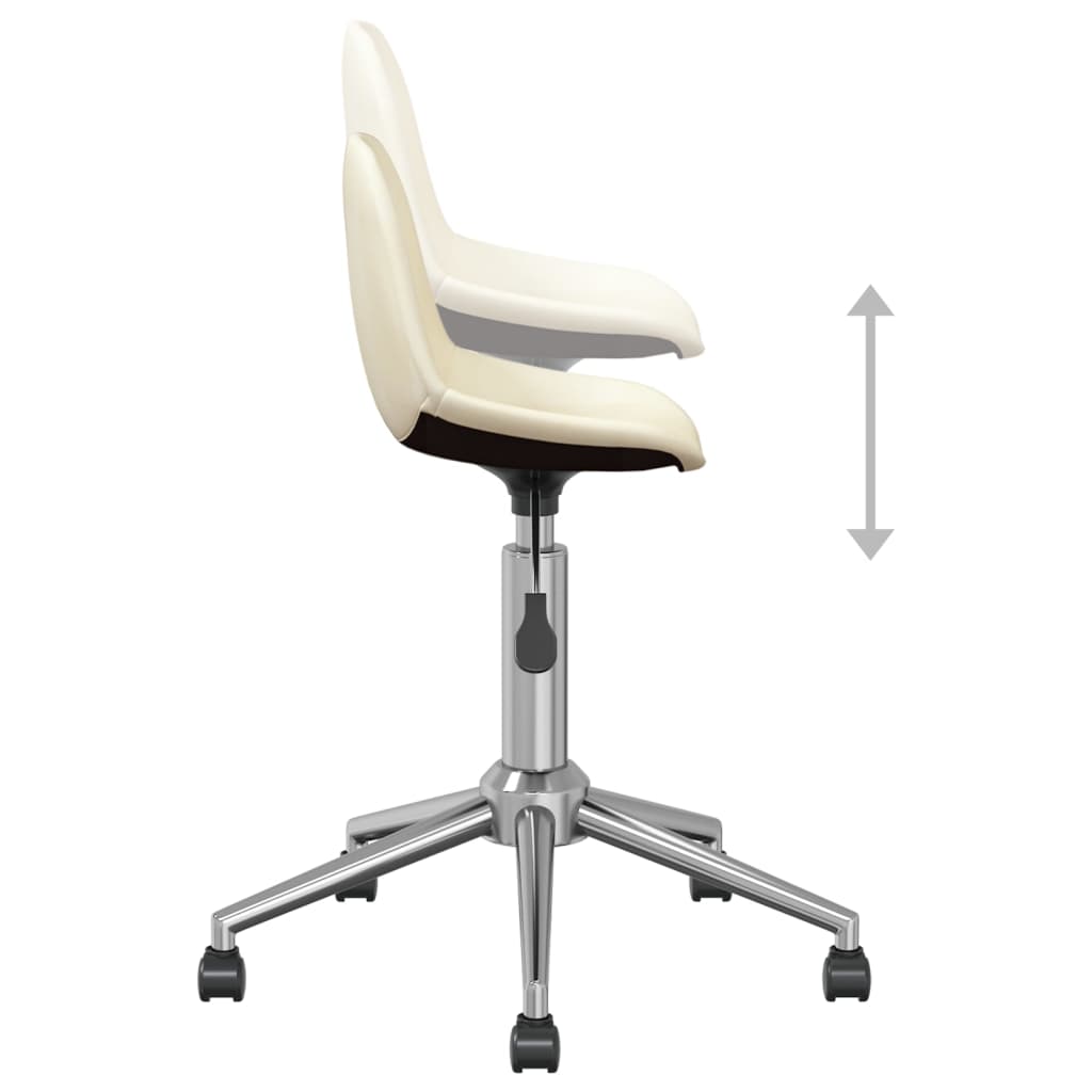 Bürostuhl Drehbar Creme Stoff