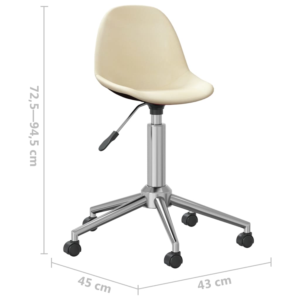 Bürostuhl Drehbar Creme Stoff