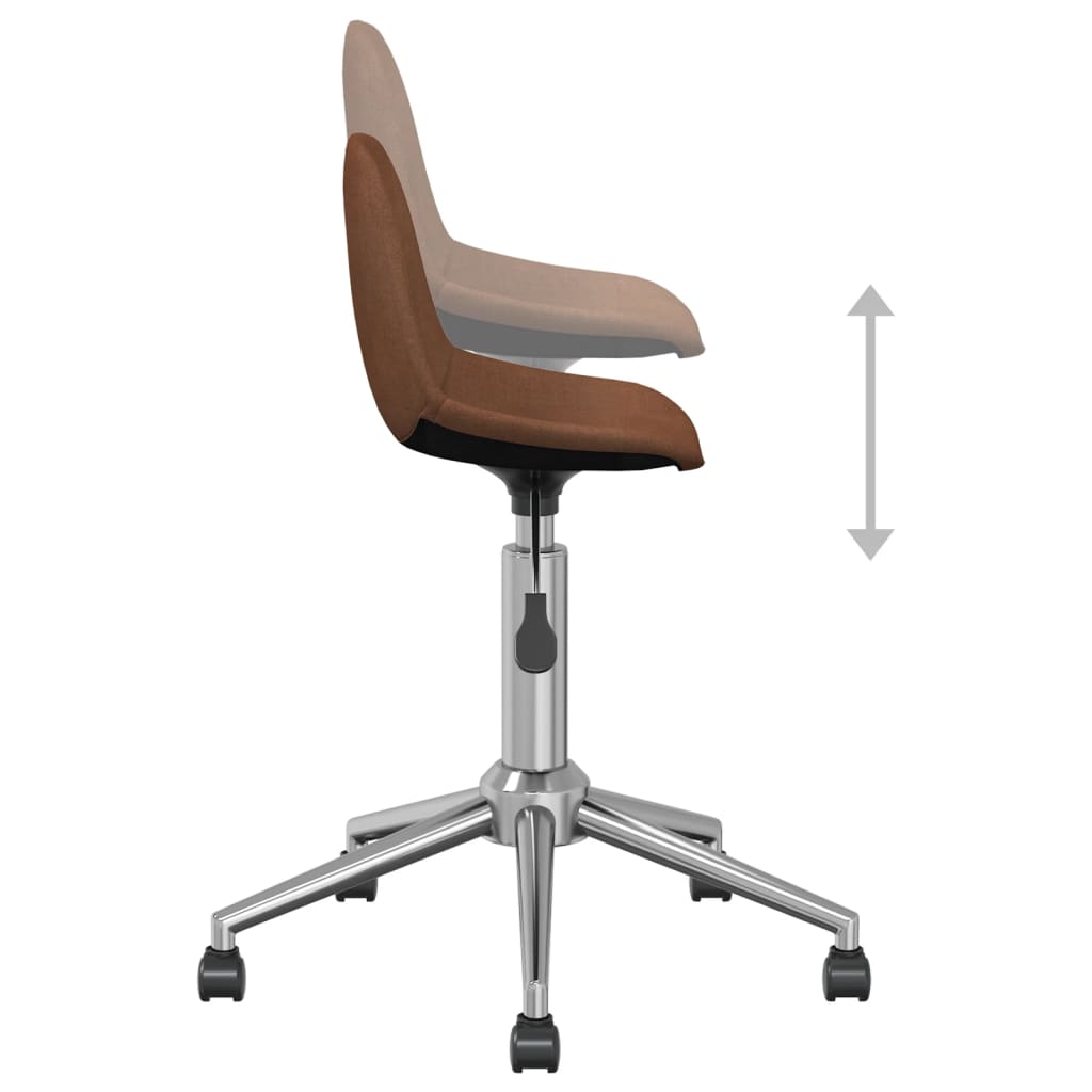 Bürostuhl Drehbar Braun Stoff