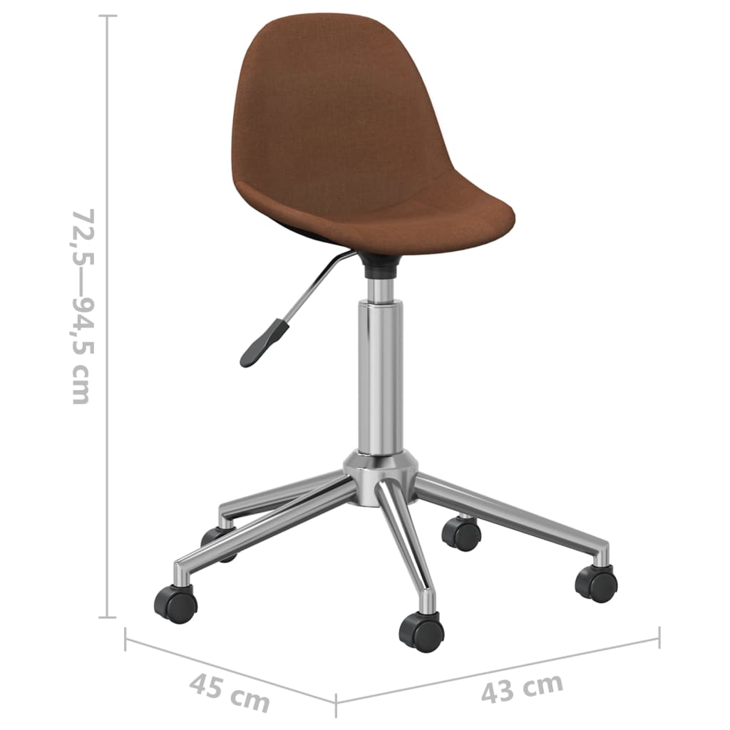Bürostuhl Drehbar Braun Stoff