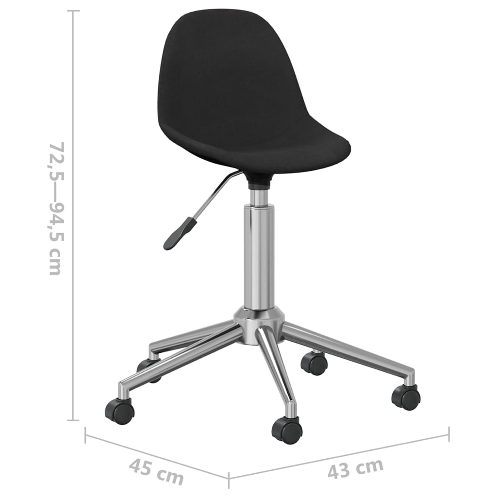 Bürostuhl Drehbar Schwarz Stoff