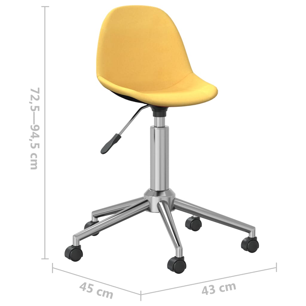 Bürostuhl Drehbar Senfgelb Stoff