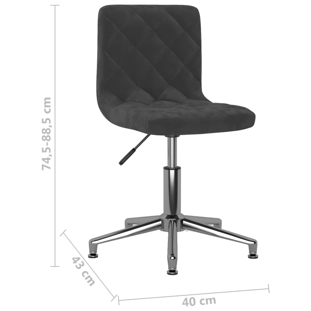Bürostuhl Drehbar Schwarz Samt
