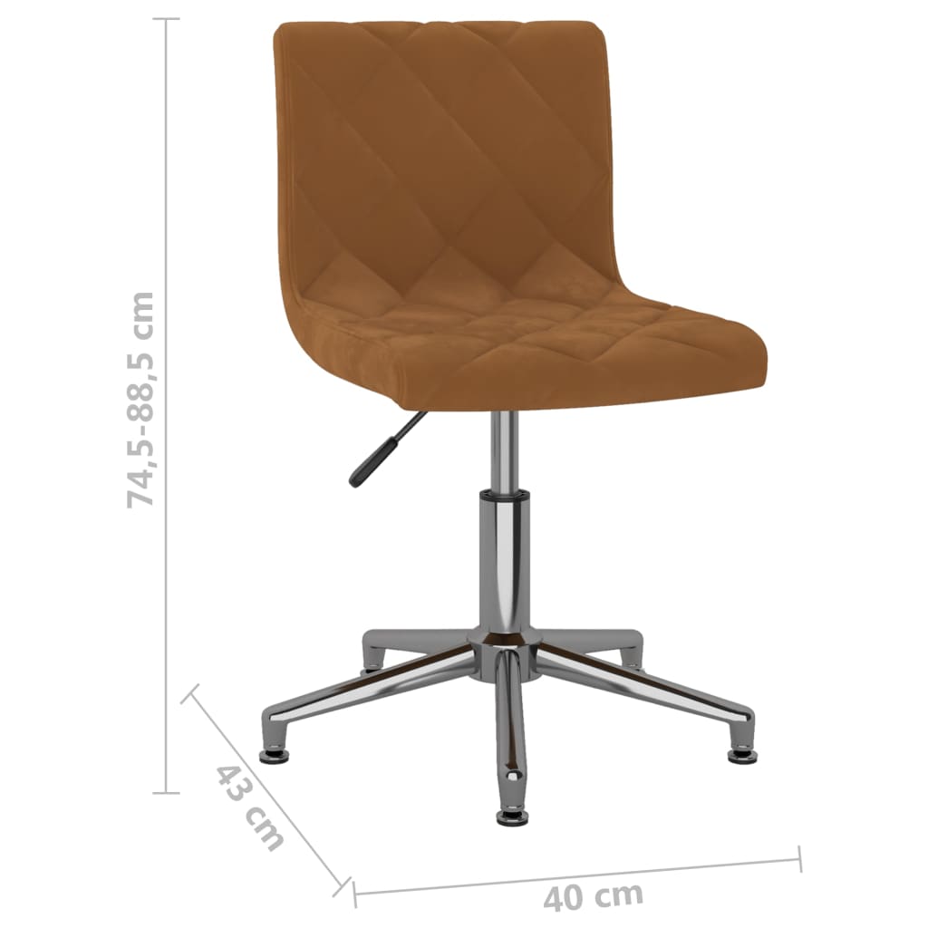 Bürostuhl Drehbar Braun Samt